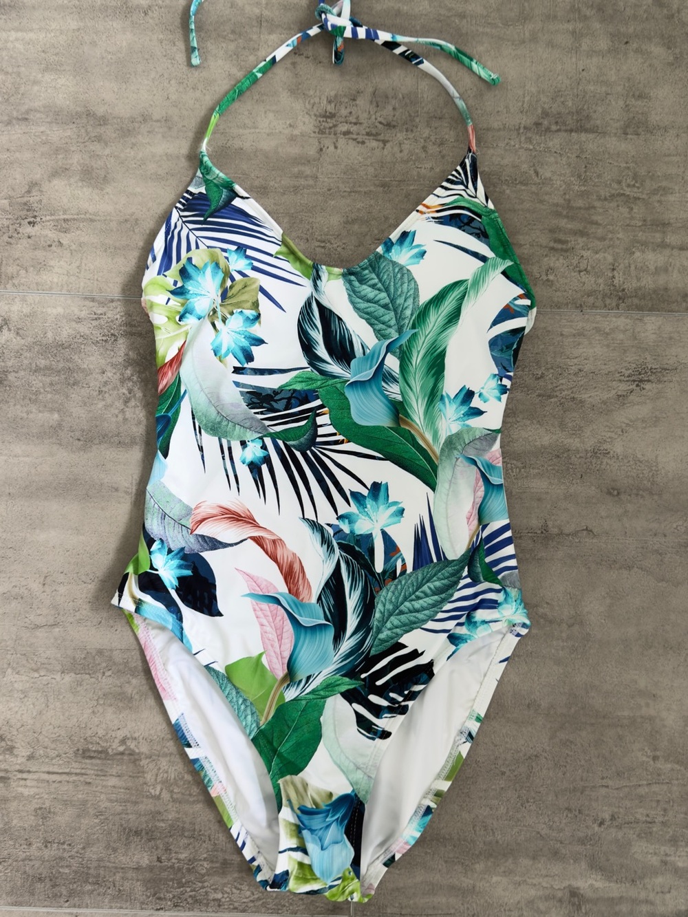 LA BLANCA one-piece halter swimsuit Size 4 NWOT - Picture 3 of 16